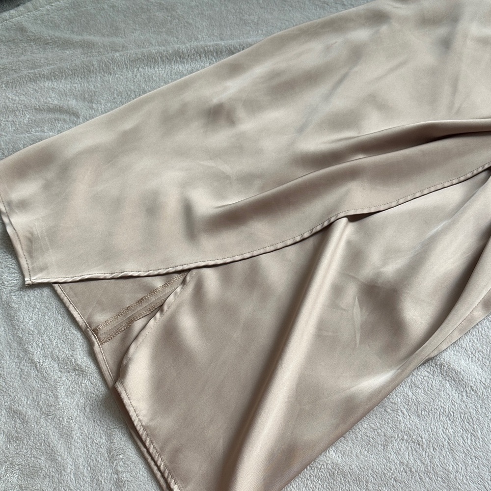 Elegant Tan Spaghetti Strap Dress - Picture 11 of 12